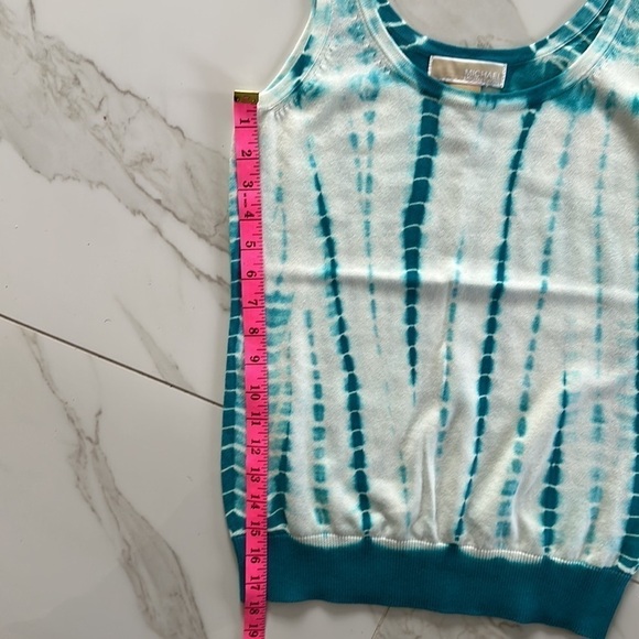MICHAEL KORS tie dye knit tank size small NEW blue and white - Picture 3 of 4